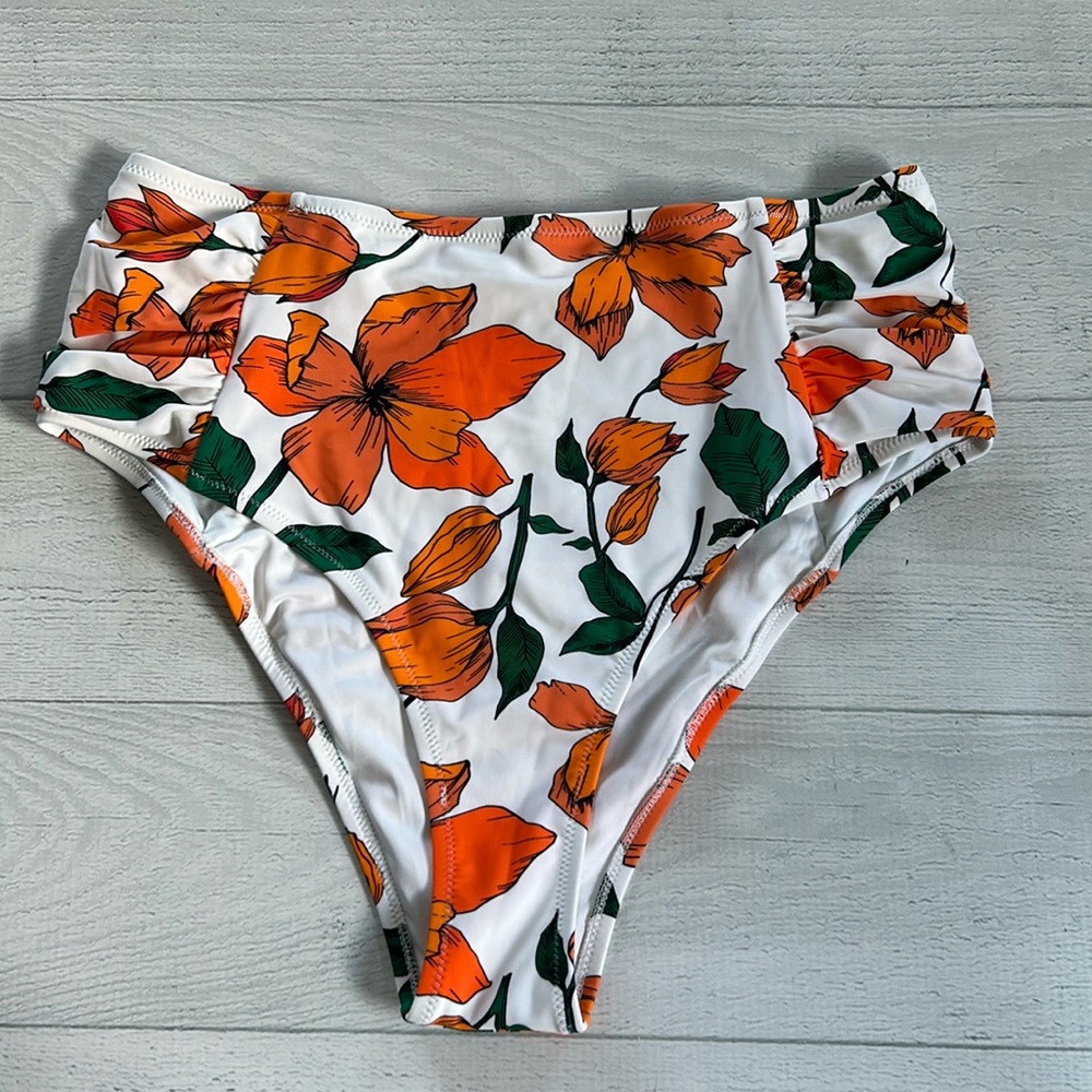Cupshe High Waisted Bikini Bottoms Sz 0X (fits like 10/small 12) NWT